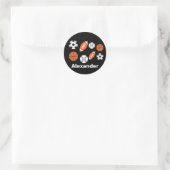 Funny Sports Balls Runder Aufkleber (Tasche)