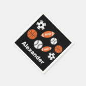 Funny Sports Balls Serviette (Ecke)