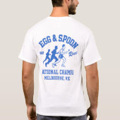Funny Sports Day Egg and Spoon Race Melbourne T-Shirt (Rückseite)