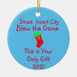 Funny Sports Gambling Keramik Ornament