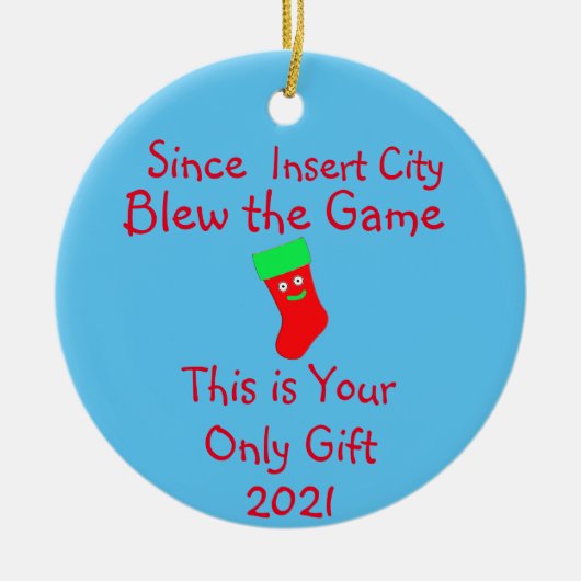 Funny Sports Gambling Keramik Ornament (Vorne)