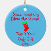 Funny Sports Gambling Keramik Ornament (Hinten)