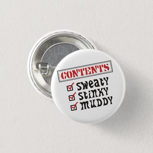 Funny Sports - © Inhalt: Sweaty, Stinky, Muddy Button (Vorne & Hinten)