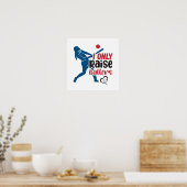 Funny Sports Mama I only Raise Ballers Zitat Poster (Küche)
