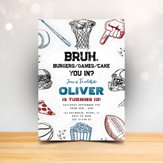 Funny Sports Party Einladung for Friends