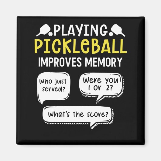 Funny Sports Pickleball Player Magnet (Vorne)