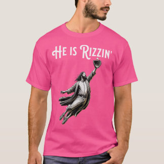 Funny Sports Rizz Er Rizzin Jesus spielen Baseb T-Shirt