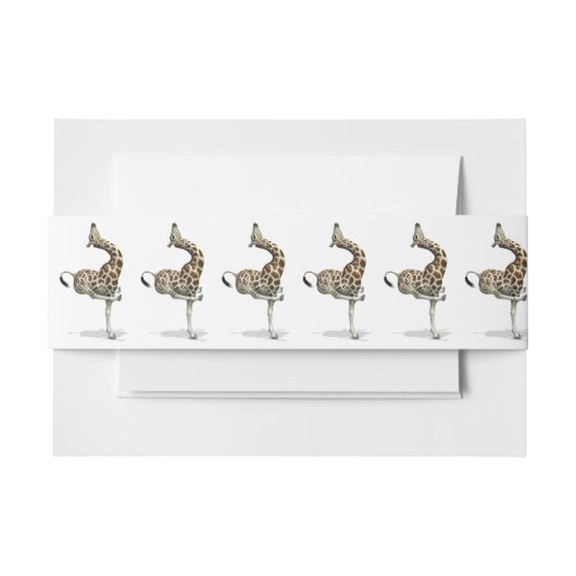 Funny Sporty Giraffe Einladungsbanderole (Vorderseite Beispiel)