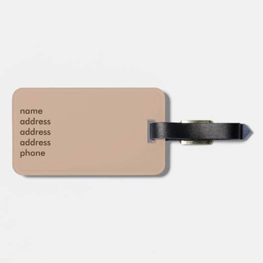 Funny Sporty Giraffe Gepäckanhänger (Rückseite horizontal)