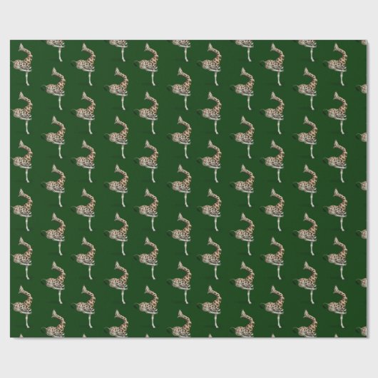 Funny Sporty Giraffe Geschenkpapier (Flach)