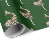 Funny Sporty Giraffe Geschenkpapier (Rolleneckpunkt)