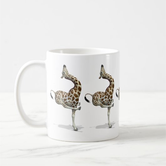 Funny Sporty Giraffe Kaffeetasse (Links)