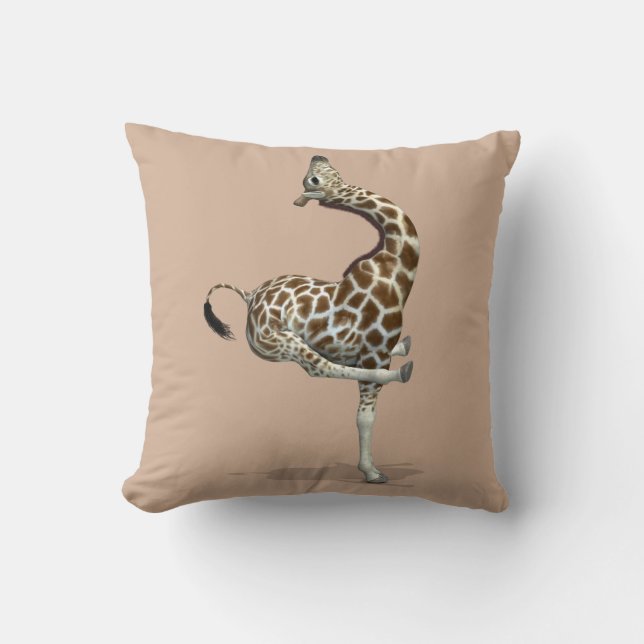Funny Sporty Giraffe Kissen (Vorderseite)