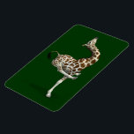 Funny Sporty Giraffe Magnet<br><div class="desc">Die Hintergrundfarbe kann geändert werden: Täglich IT-Schulung KUNDEN und so flexibel wie dieses niedliche Säugetier - alles ist möglich,  wenn man es wirklich will</div>