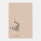 Funny Sporty Giraffe Post-it Klebezettel (Vorderseite)
