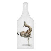 Funny Sporty Giraffe Schneidebrett (Vorderseite)