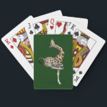 Funny Sporty Giraffe Spielkarten<br><div class="desc">Die Hintergrundfarbe kann geändert werden: Täglich IT-Schulung KUNDEN und so flexibel wie dieses niedliche Säugetier - alles ist möglich,  wenn man es wirklich will</div>