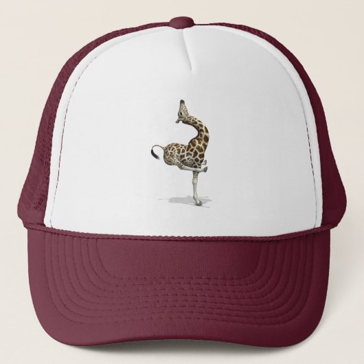 Funny Sporty Giraffe Truckerkappe (Vorderseite)