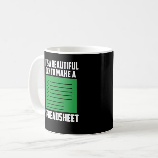 Funny Spreadsheet Accounting CPA Spaß Kaffeetasse (Vorderseite Links)