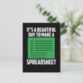 Funny Spreadsheet Accounting CPA Spaß Postkarte (Stehend Vorderseite)