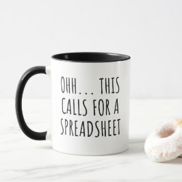 Funny Spreadsheet Mug Sarcastic Office Gift Tasse
