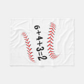Funny Sprichwort Baseball 6+4+3=2 Double Play Soft Fleecedecke (Vorderseite (Horizontal))