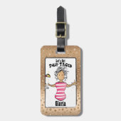 Funny Sprichwort Beach Urlaub Kreuzfahrt für ihre Gepäckanhänger (Vorderseite vertikal)