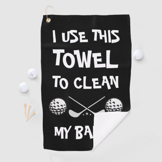 Funny Sprichwort Black Golfhandtuch (Insitu)