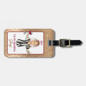 Funny Sprichwort Bold Girly Cartoon Urlaub für sie Gepäckanhänger (Vorderseite horizontal)