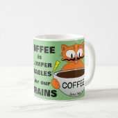 Funny Sprichwort Cartoon Cat Kaffeetasse (VorderseiteRechts)