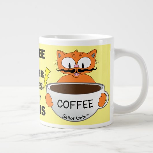 Funny Sprichwort Cartoon Jumbo-Tasse (Rechts)