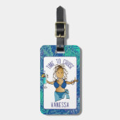 Funny Sprichwort Cartoon Tropische Kreuzfahrt für Gepäckanhänger (Vorderseite vertikal)