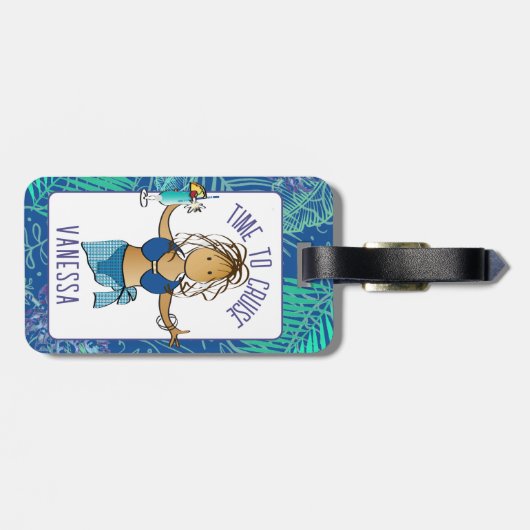 Funny Sprichwort Cartoon Tropische Kreuzfahrt für  Gepäckanhänger (Rückseite horizontal)