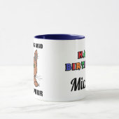 Funny Sprichwort Cat Blue Personalisiert Geburtsta Tasse (Zentrum)