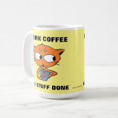 Funny Sprichwort Cat Kaffeetasse (Vorderseite Links)