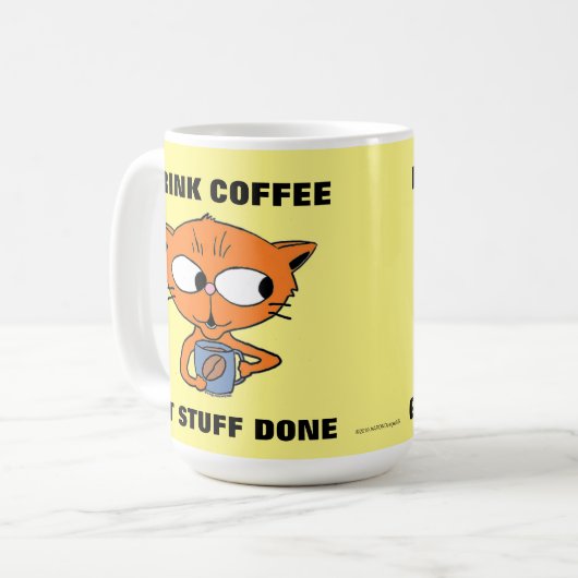 Funny Sprichwort Cat Kaffeetasse (Vorderseite Links)