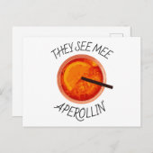 Funny Sprichwort Cocktail Urlaub Sommerdrink Itali Postkarte (Vorne/Hinten)