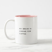 Funny Sprichwort Coworker Elegant Einfach Zweifarbige Tasse (Links)