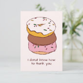 Funny Sprichwort Donut Danke, Ihre Karte (Stehend Vorderseite)