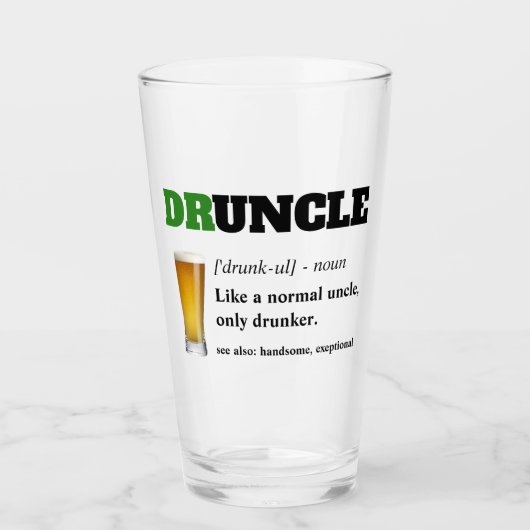 Funny Sprichwort - Druncel Funny Onkel Glas (Vorderseite)