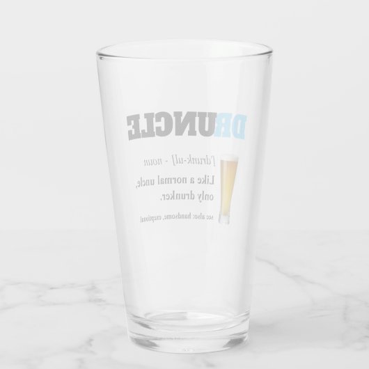 Funny Sprichwort - Druncel Funny Onkel Glas (Rückseite)