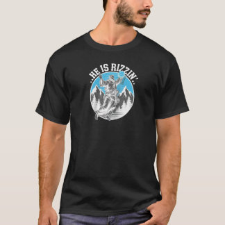 Funny Sprichwort Er ist Rizzin Jesus Basketball Wi T-Shirt