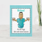 Funny Sprichwort Ethnic Male Cartoon Drinks Geburt Karte (Vorderseite)