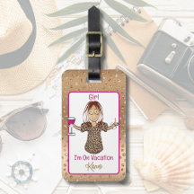 Funny Sprichwort Female Cartoon Urlaub Spaß Glamou