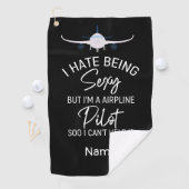 Funny Sprichwort für Golf-Handtuch für Piloten Golfhandtuch (Insitu)