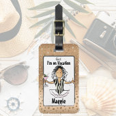 Funny Sprichwort für ihren Urlaub Cruise Beach Nam Gepäckanhänger