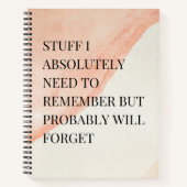 Funny Sprichwort für vergessene Leute zu tun pink Notizblock (Vorderseite)