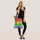 Funny Sprichwort Gay Pride Spaß Rainbow Glitzer Tasche (Am Model)