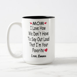 Funny Sprichwort Geschenk für Mama mit Individuell Zweifarbige Tasse
