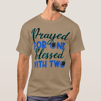 Funny Sprichwort gesegnet mit Twins Pregnancy Nied T-Shirt